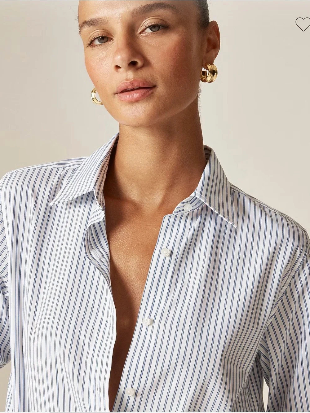 J. Crew Jules classic-fit shirt in striped cotton poplin